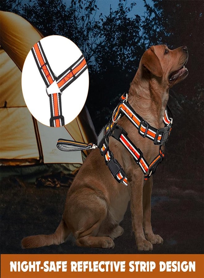 ZIBUYU® No Pull Dog Harness, Adjustable Dog Vest Harness with Retractable Wire Leash and Quick Release Buckle, Reflective Safety Strips for Medium Dogs 25-45kg Walking Training Outdoor Control - Image 5